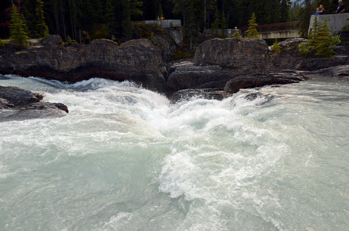 34 Rushing Water Going Through Natural Bridge In Yoho